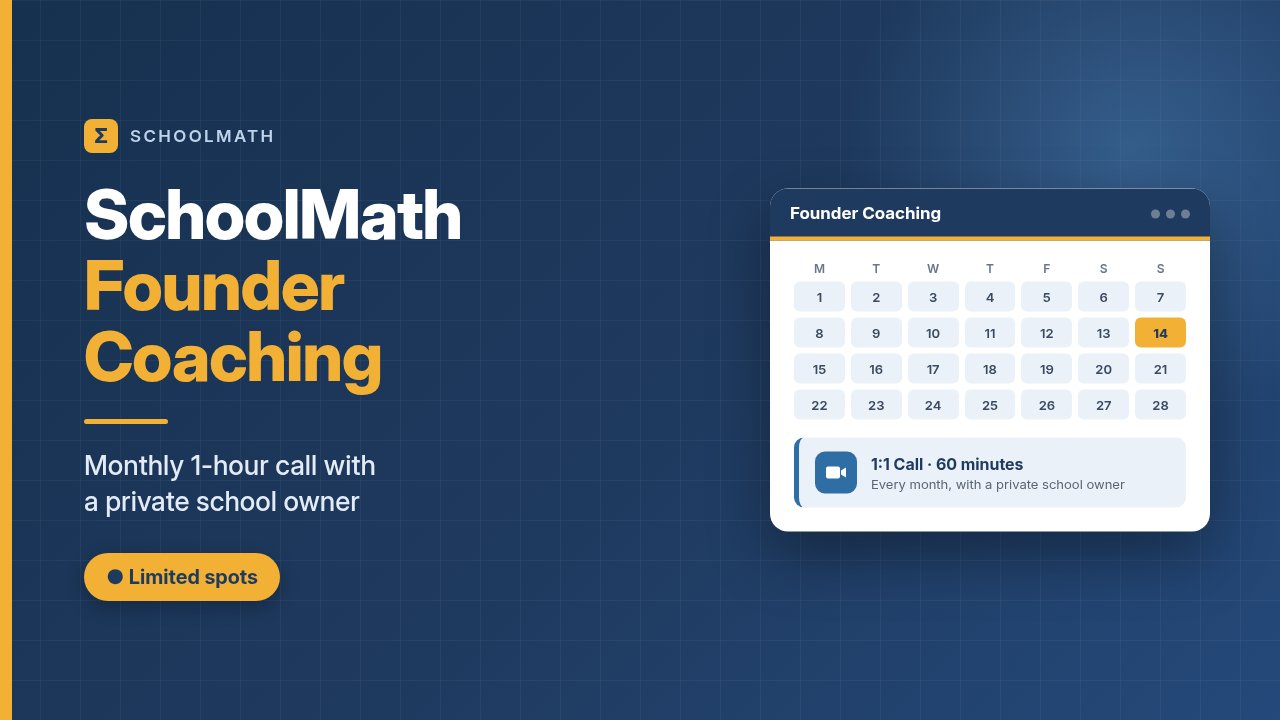 SchoolMath Kit Founder Coaching cover
